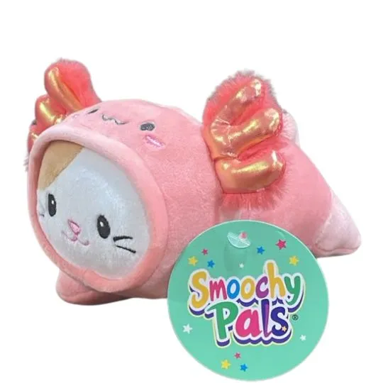 peluche animalito disfrazado ajolote rosa